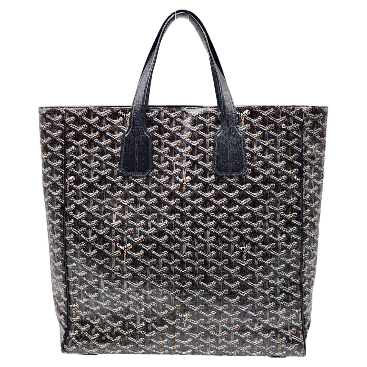 Goyard Goyardine Voltaire III Large Canvas Tote Bag Unisex – Black
