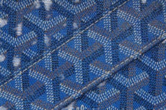 Goyard Grand Bleu MM Messenger Travel Bag Blue Laptop Computer Crossbody Carry