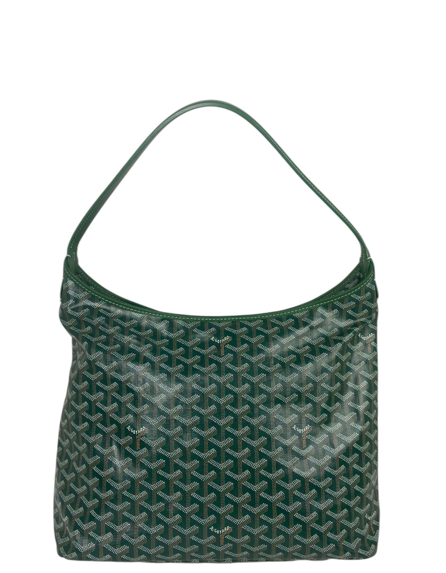 Goyard Grünes Canvas Goyardine Boheme Hobo Tasche (Schwarz) im Angebot