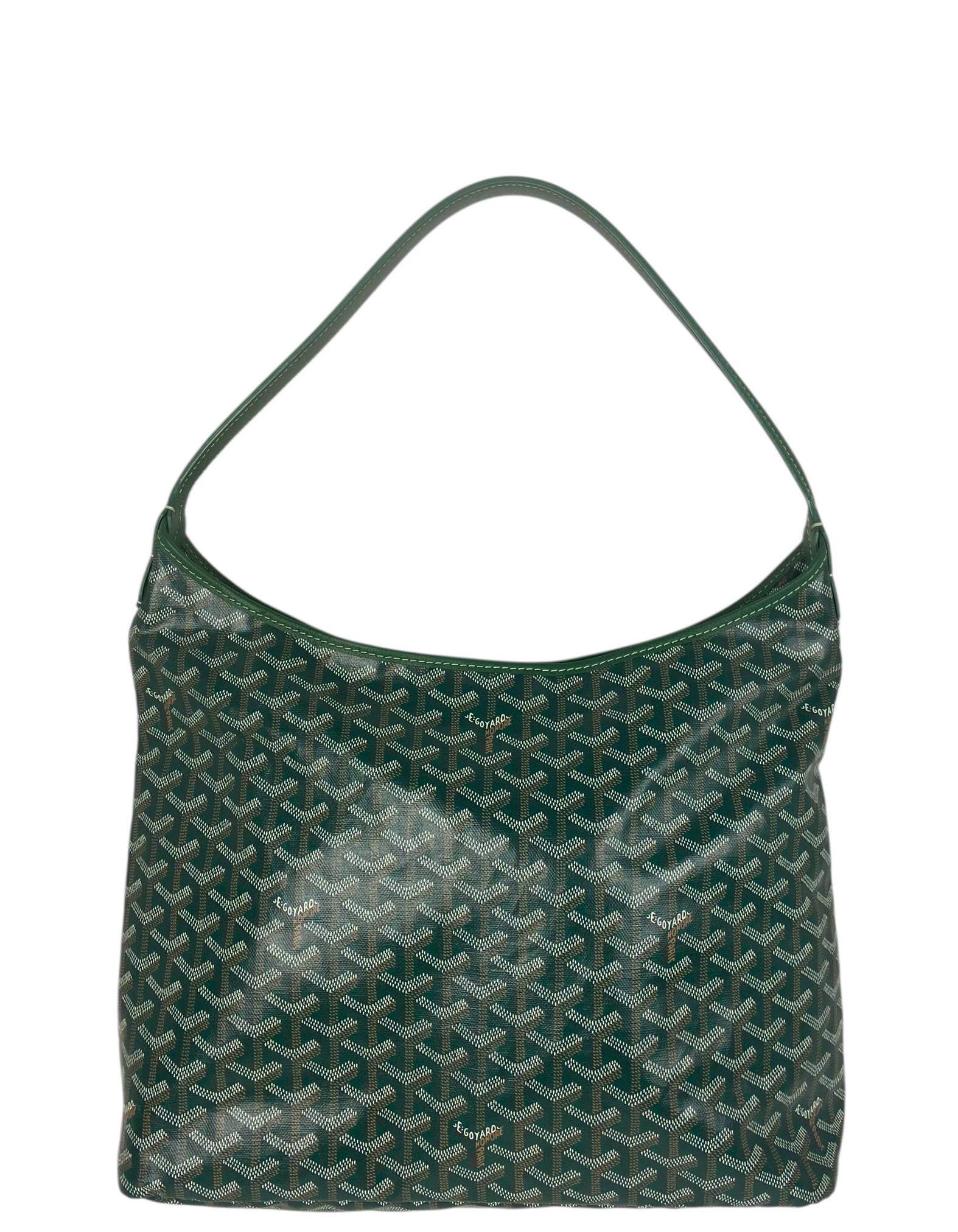 Goyard Grünes Canvas Goyardine Boheme Hobo Tasche im Zustand „Hervorragend“ im Angebot in New York, NY