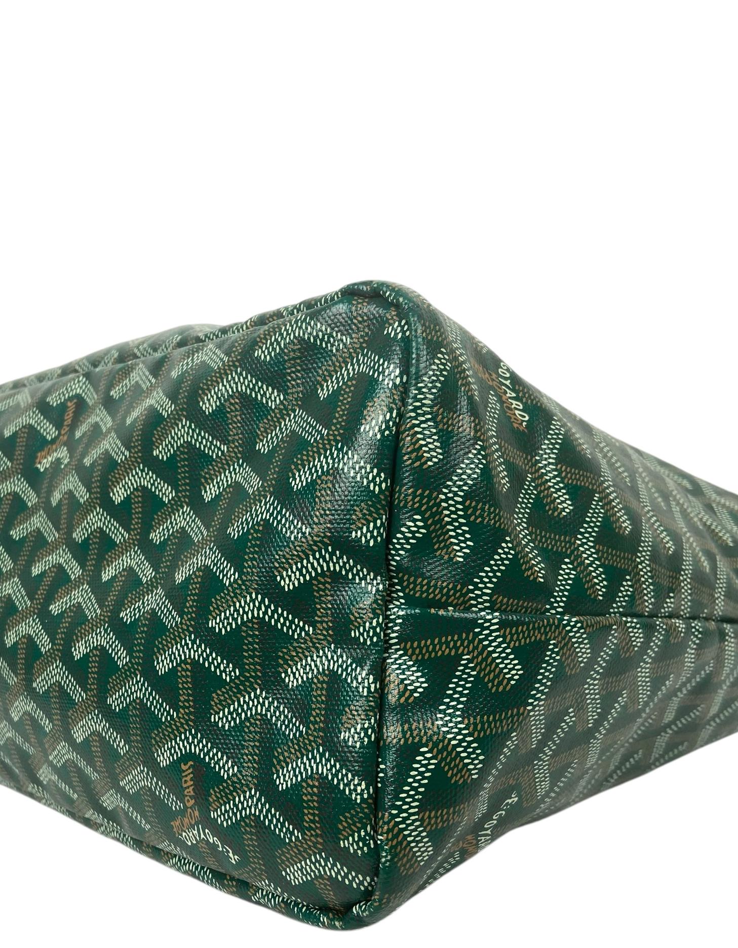 Goyard Grünes Canvas Goyardine Boheme Hobo Tasche Damen im Angebot