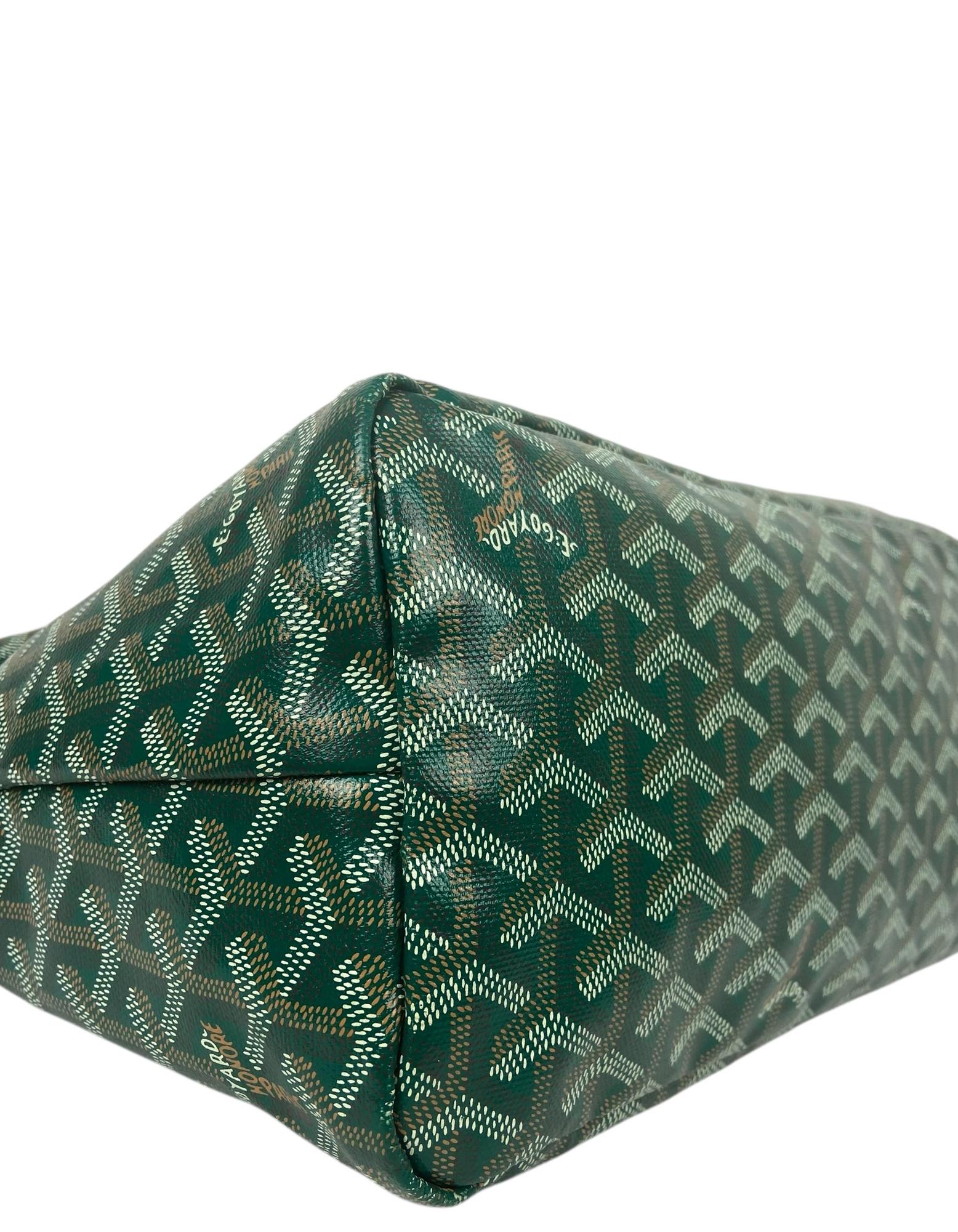 Goyard Grünes Canvas Goyardine Boheme Hobo Tasche im Angebot 1