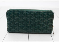 Goyard Green Chevron Matignon Zippy Wallet Zip Around 855712