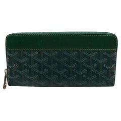 Goyard Green Chevron Matignon Zippy Wallet Zip Around 855712