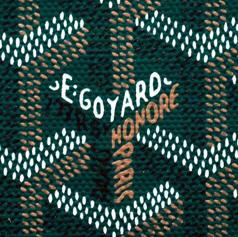 Goyard Green Coated Canvas and Leather MM Saigon Top Handle Bag Goyard