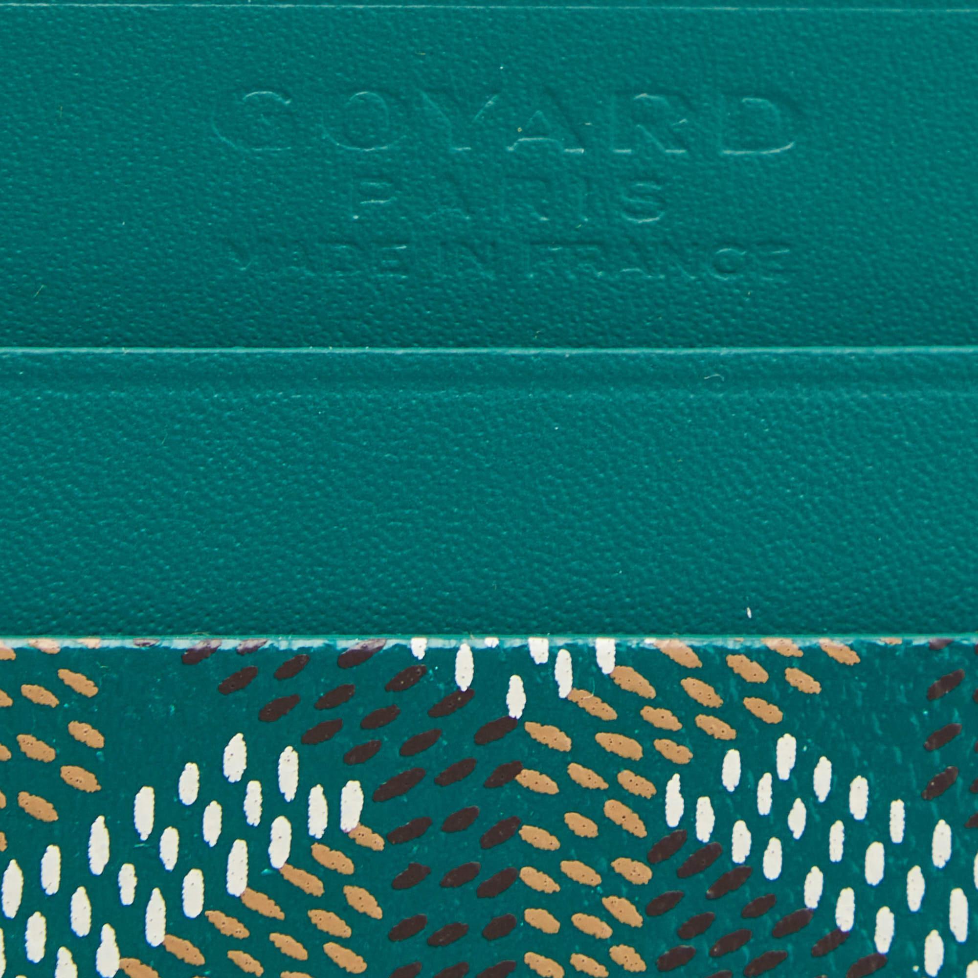 Goyard Green Coated Canvas Saint Sulpice Card Holder 2