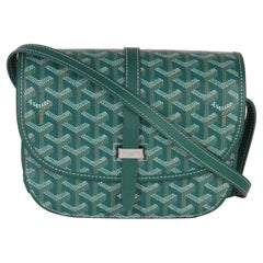 Goyard Green Goyardine Canvas Belvedere II PM