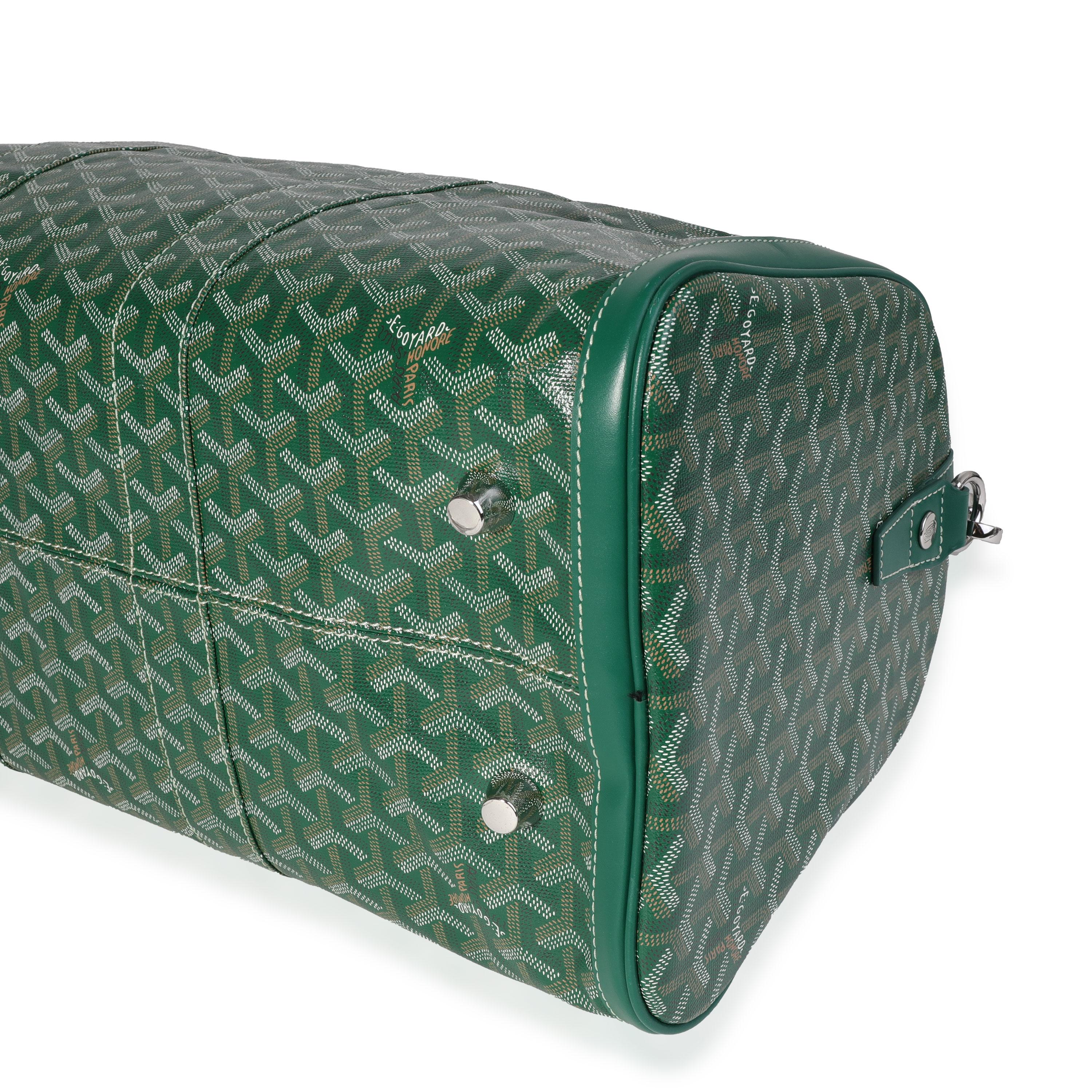 Goyard Grün Goyardine Canvas & Clamecy Rindsleder Croisière 50 1