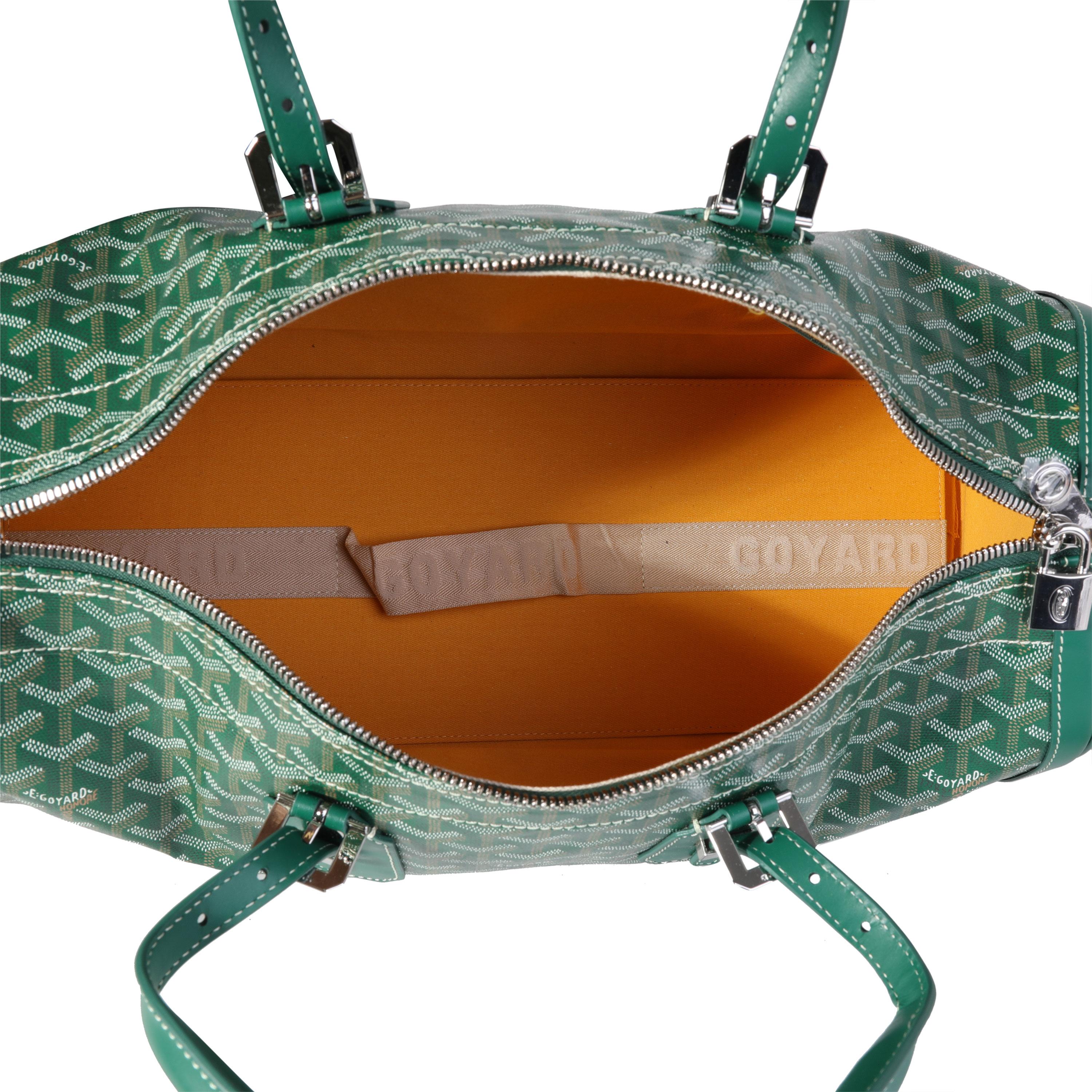 Goyard Grün Goyardine Canvas & Clamecy Rindsleder Croisière 50 2