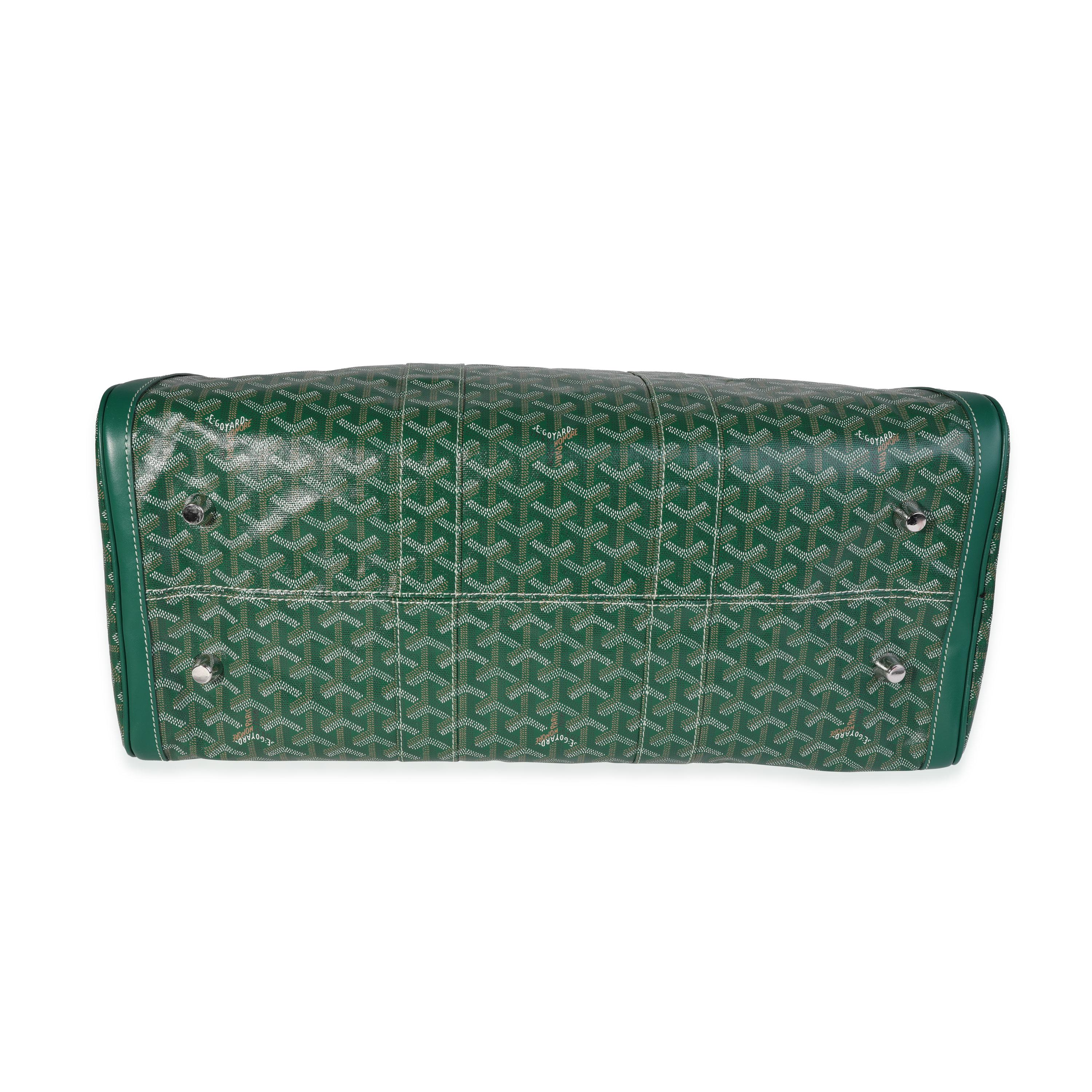 Goyard Grün Goyardine Canvas & Clamecy Rindsleder Croisière 50 4
