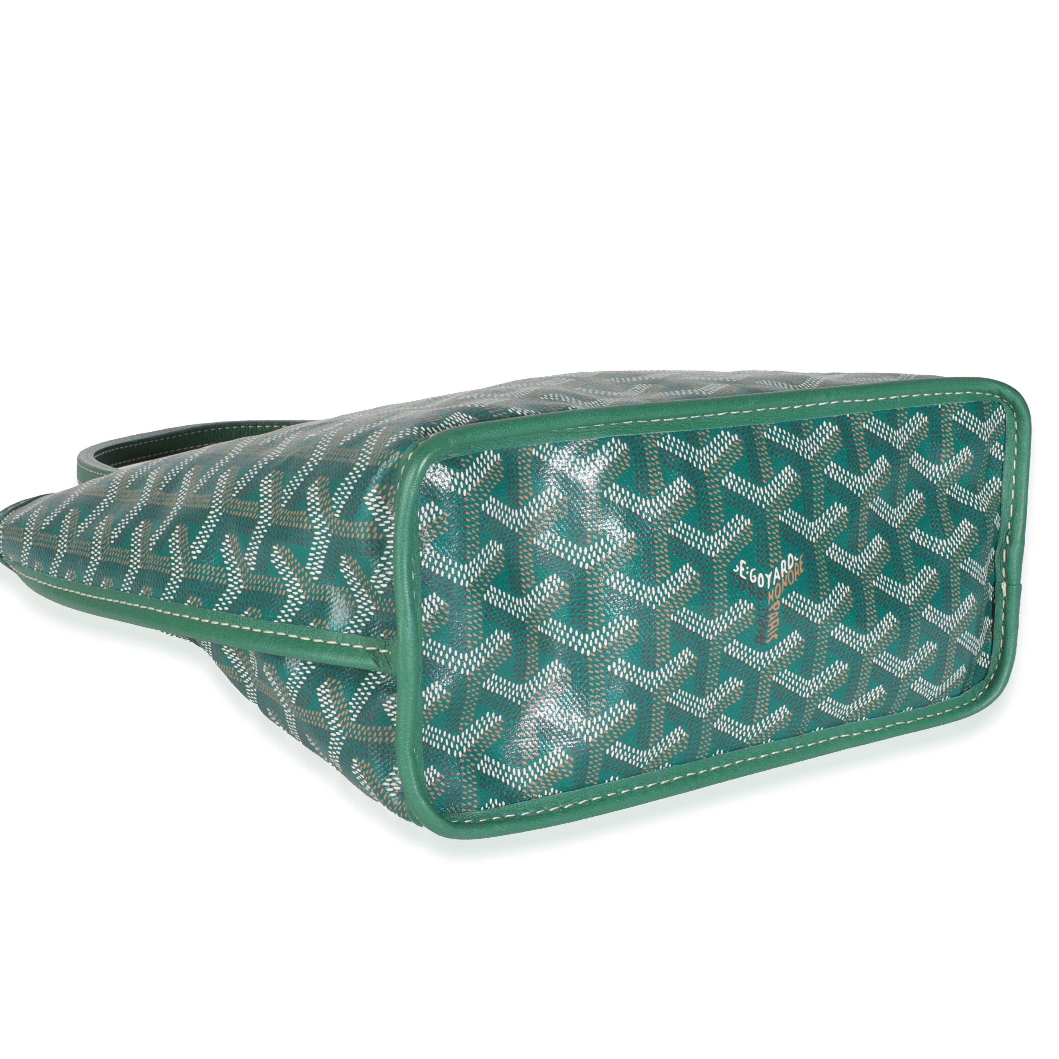 Goyard Green Goyardine Canvas Mini Anjou For Sale 2
