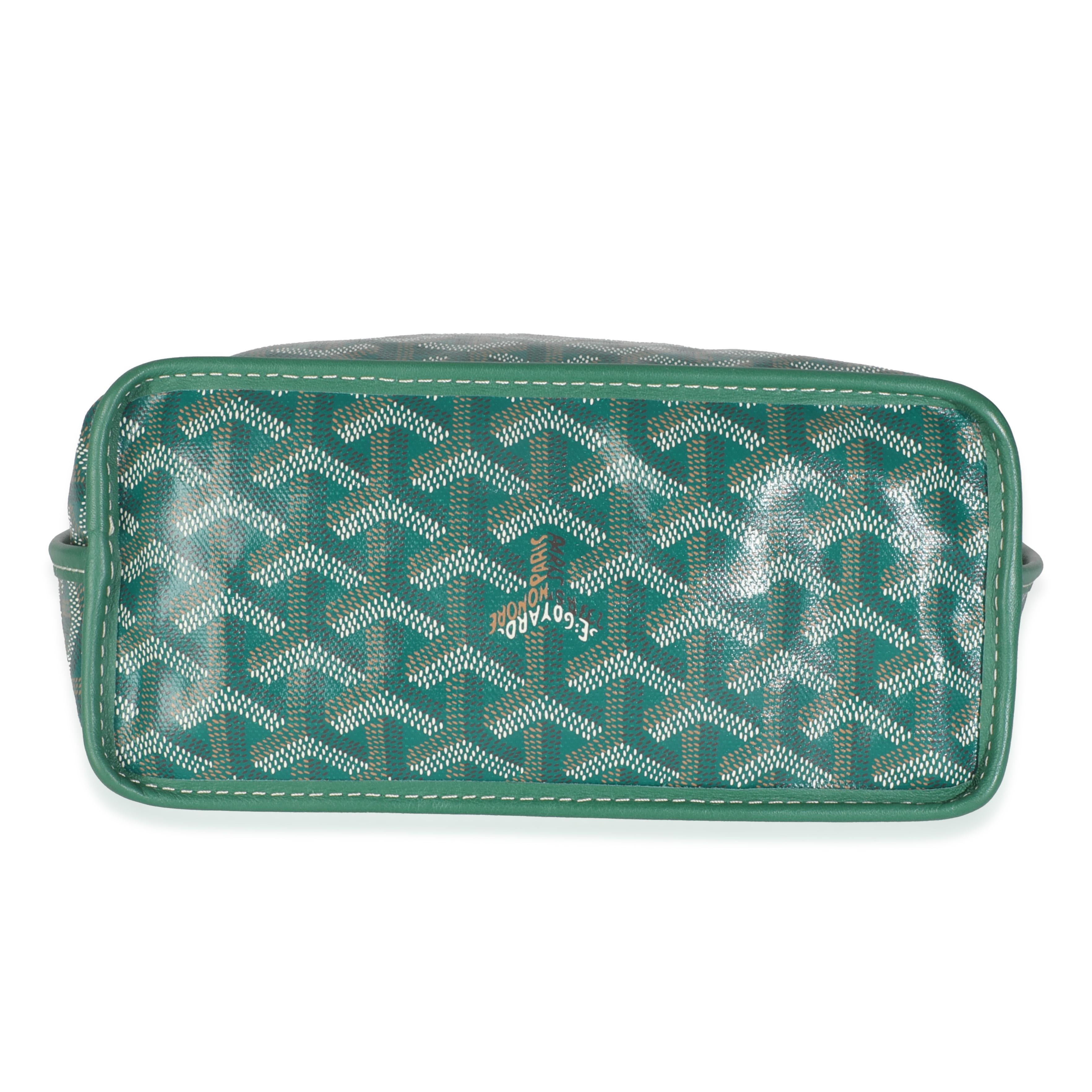 Goyard Green Goyardine Canvas Mini Anjou For Sale 3