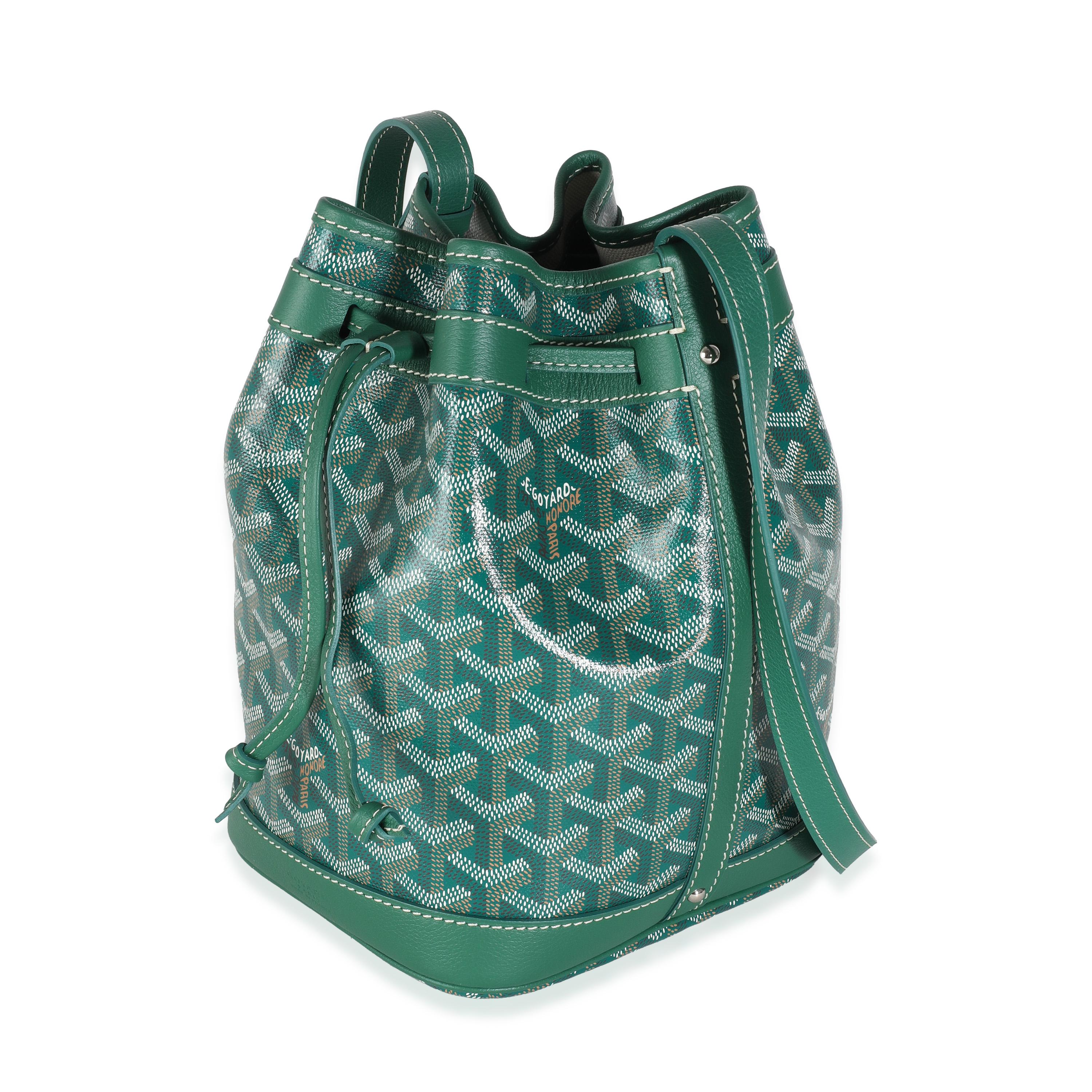 Women's or Men's Goyard Green Goyardine Canvas Petit Flot Bucket PM