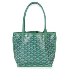 Goyard Green Goyardine Canvas Reversible Mini Anjou