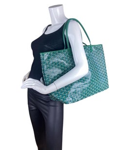 Goyard Green Goyardine Canvas St. Louis GM Tote Bag