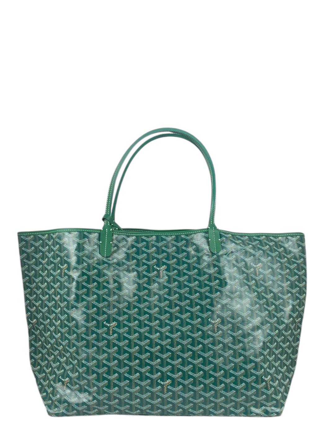 Women's Goyard Green Goyardine Canvas St. Louis GM Tote Bag For Sale