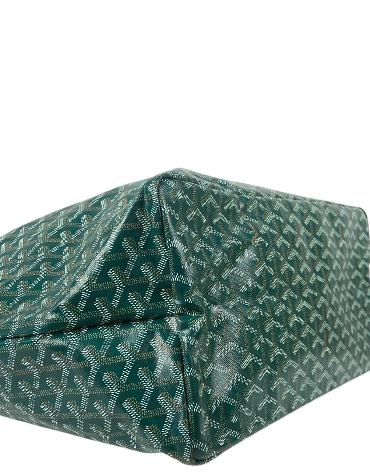 Goyard Green Goyardine Canvas St. Louis GM Tote Bag For Sale 2