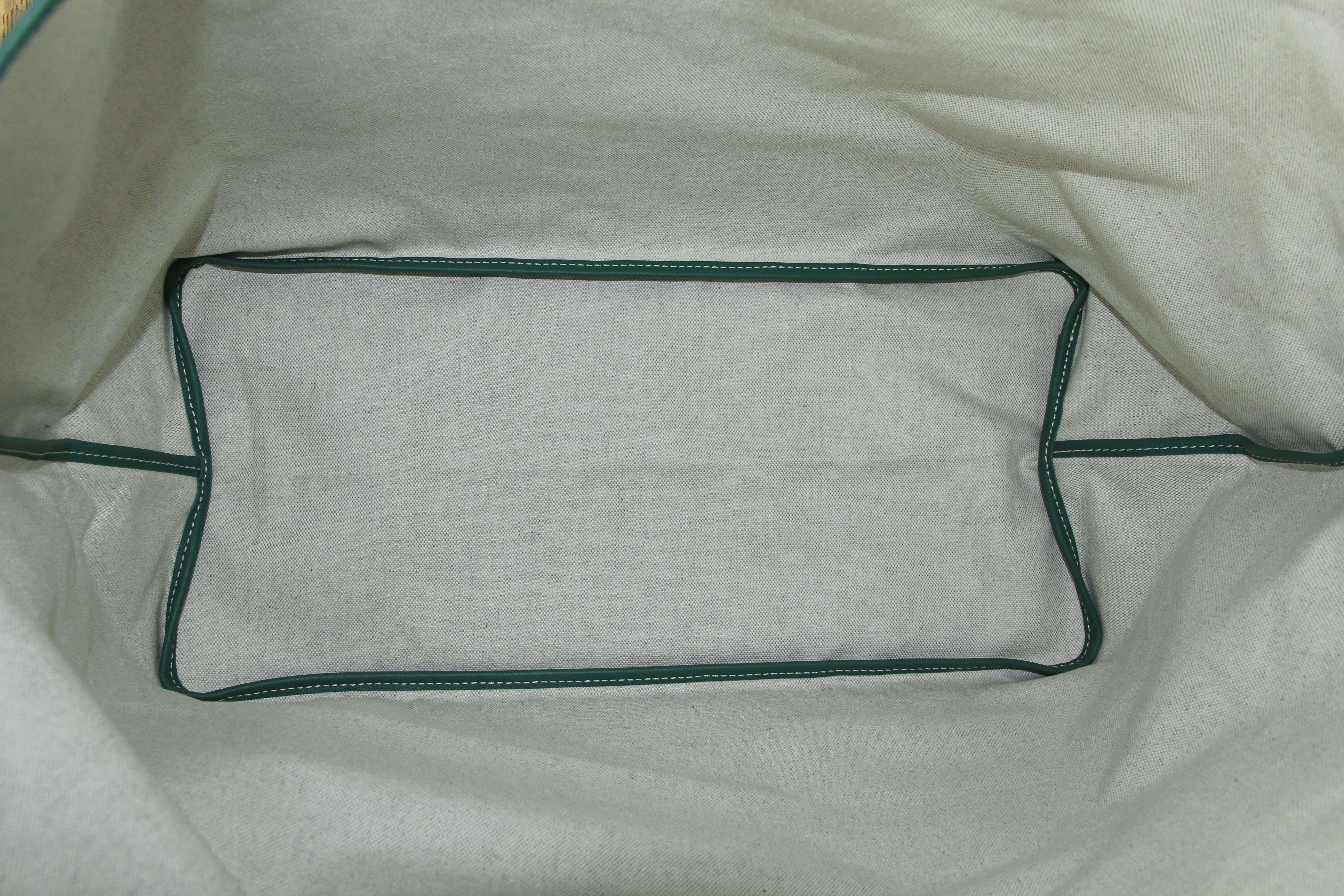 Goyard Green Goyardine Canvas St. Louis GM Tote Bag For Sale 3