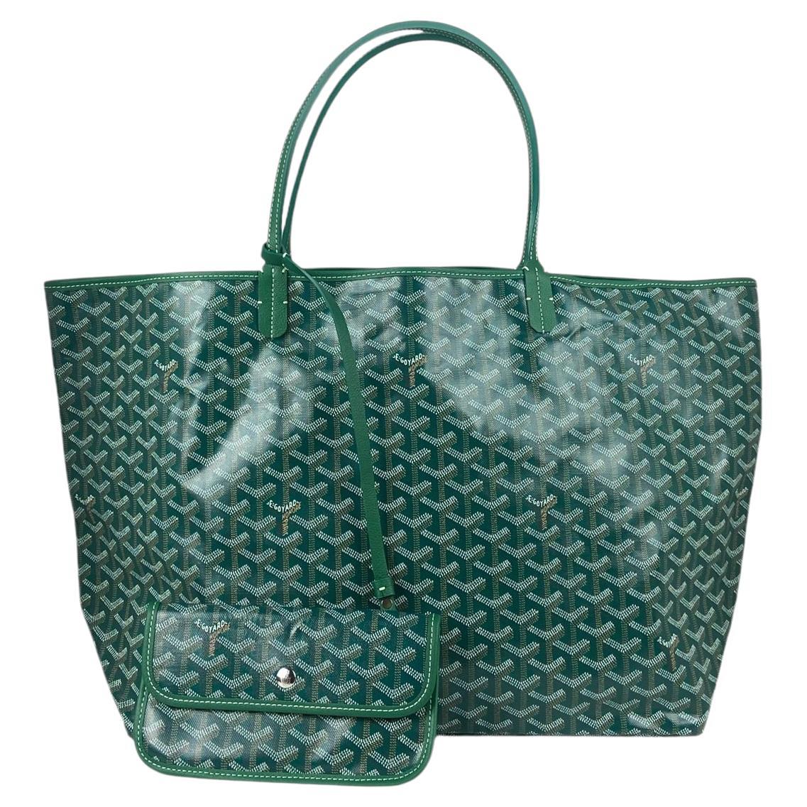 Goyard Green Goyardine Canvas St. Louis GM Tote Bag