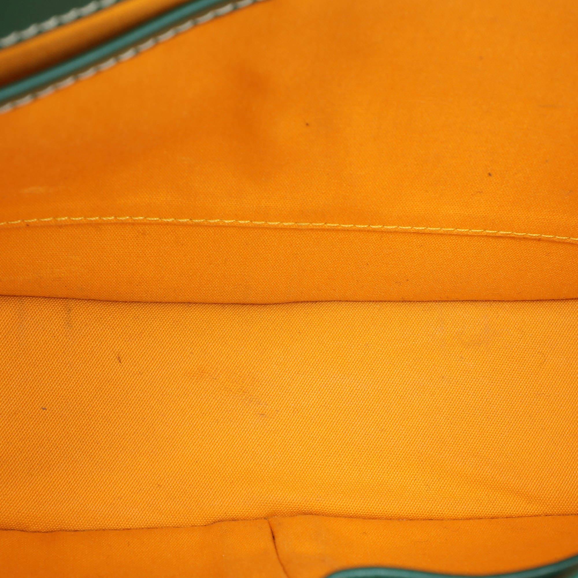 Goyard Green Goyardine Coated Canvas and Leather Belvedere II PM Saddle Bag 4