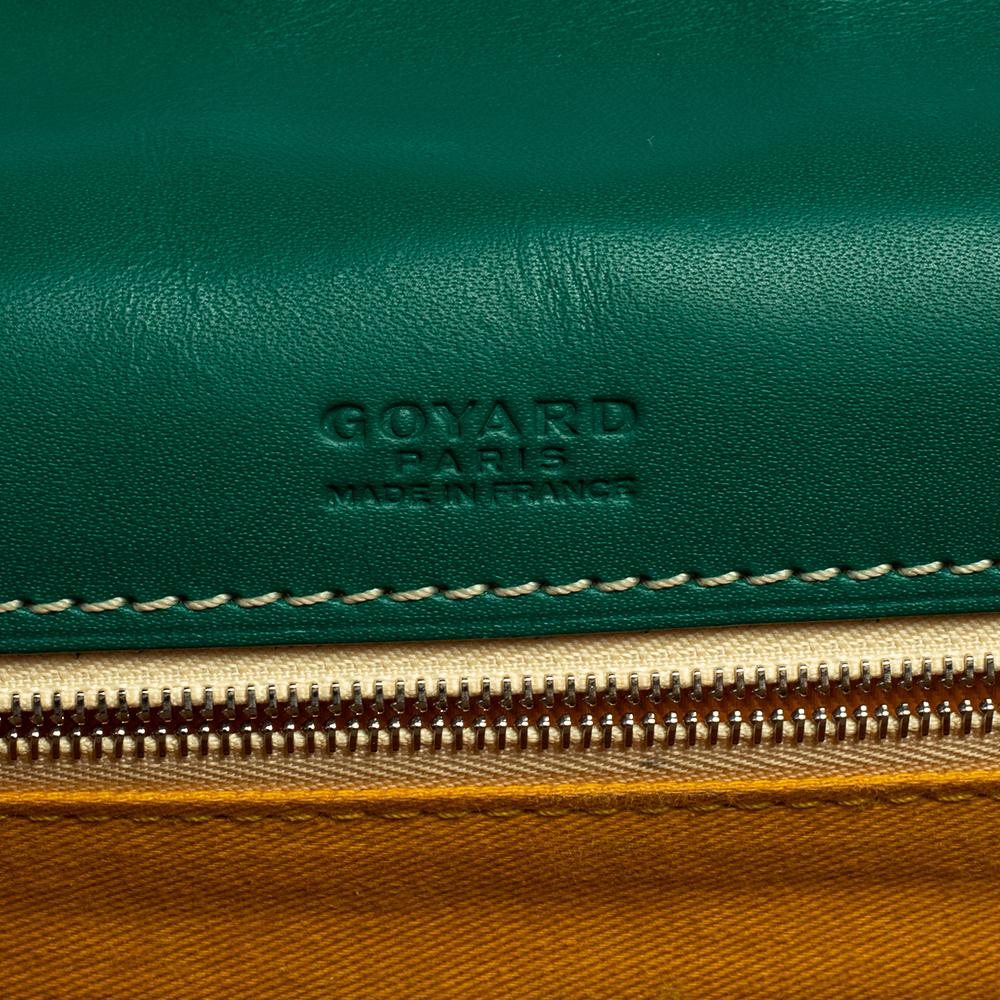Goyard Green Goyardine Coated Canvas and Leather Belvedere PM Bag 5