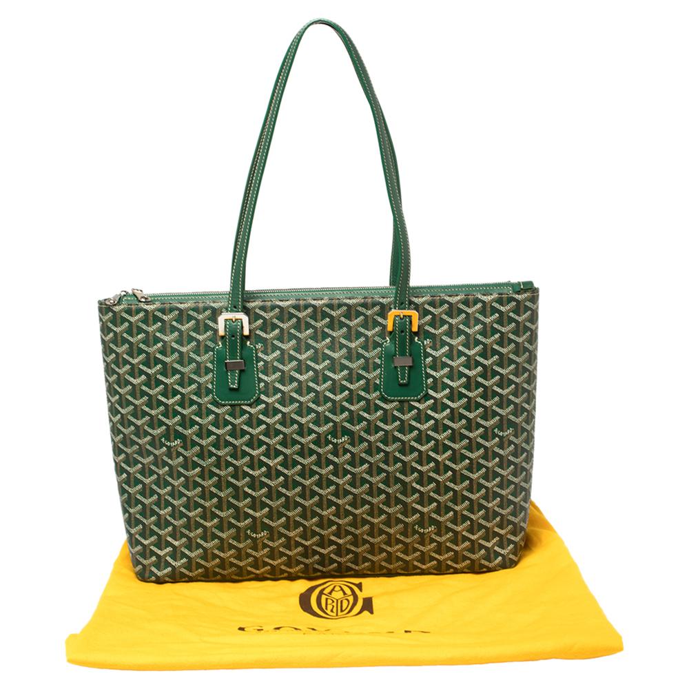 Goyard Green Goyardine Coated Canvas and Leather Okinawa GM Tote 5