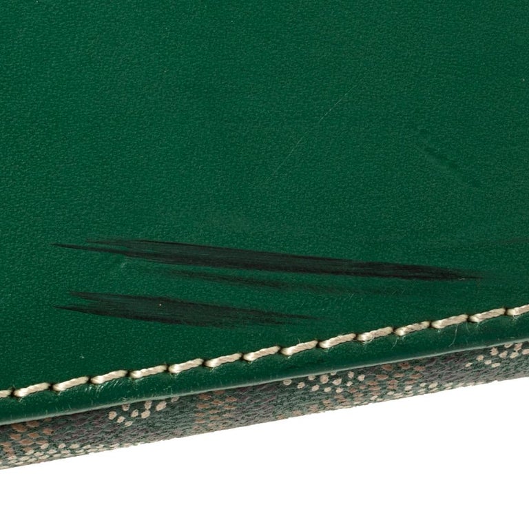 Goyard Green Goyardine Canvas & Clamecy Cowhide Croisière 50, myGemma