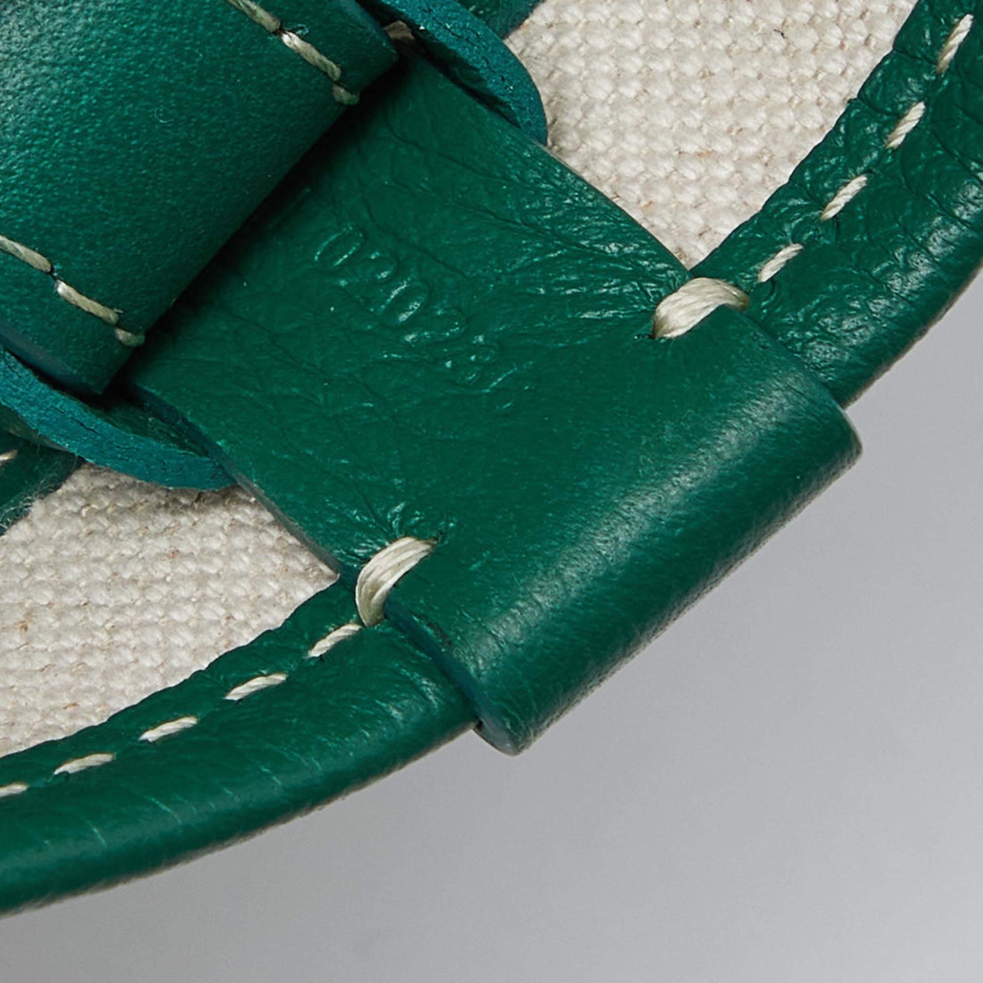 Goyard Green Goyardine Coated Canvas and Leather Petit Flot Bucket Bag en vente 2