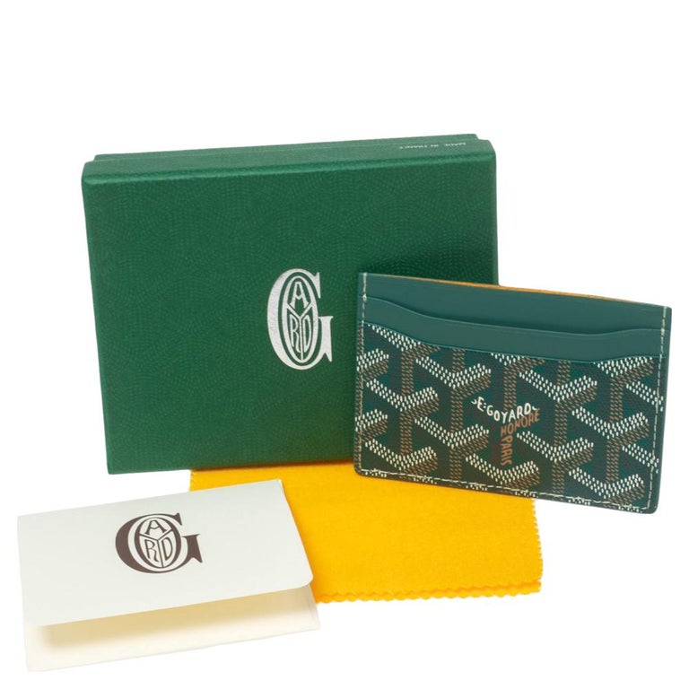 Shop GOYARD Monogram Canvas Leather Logo Card Holders by