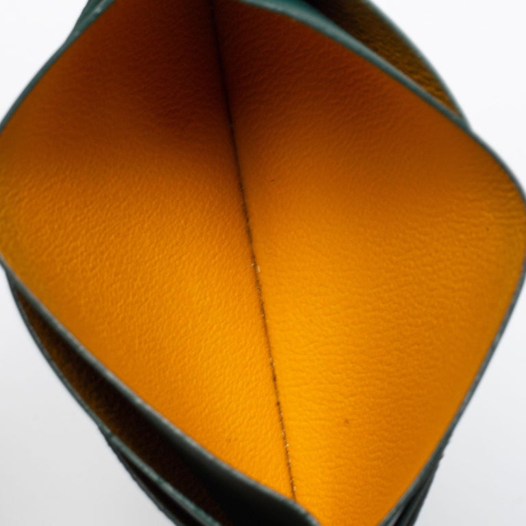 Goyard Green Goyardine Coated Canvas and Leather Saint Sulpice Card