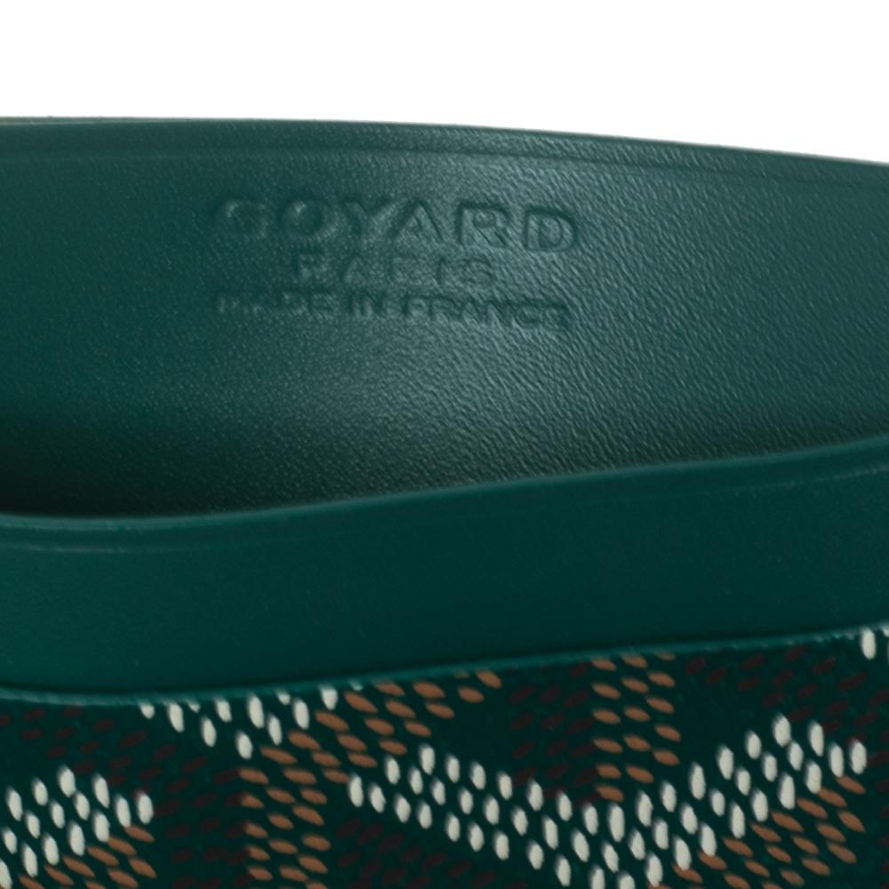 Goyard Green Goyardine Coated Canvas and Leather Saint Sulpice Card Holder 2