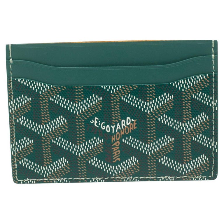 Goyard Green Goyardine Coated Canvas and Leather Saint Sulpice Card Holder at 1stDibs how much