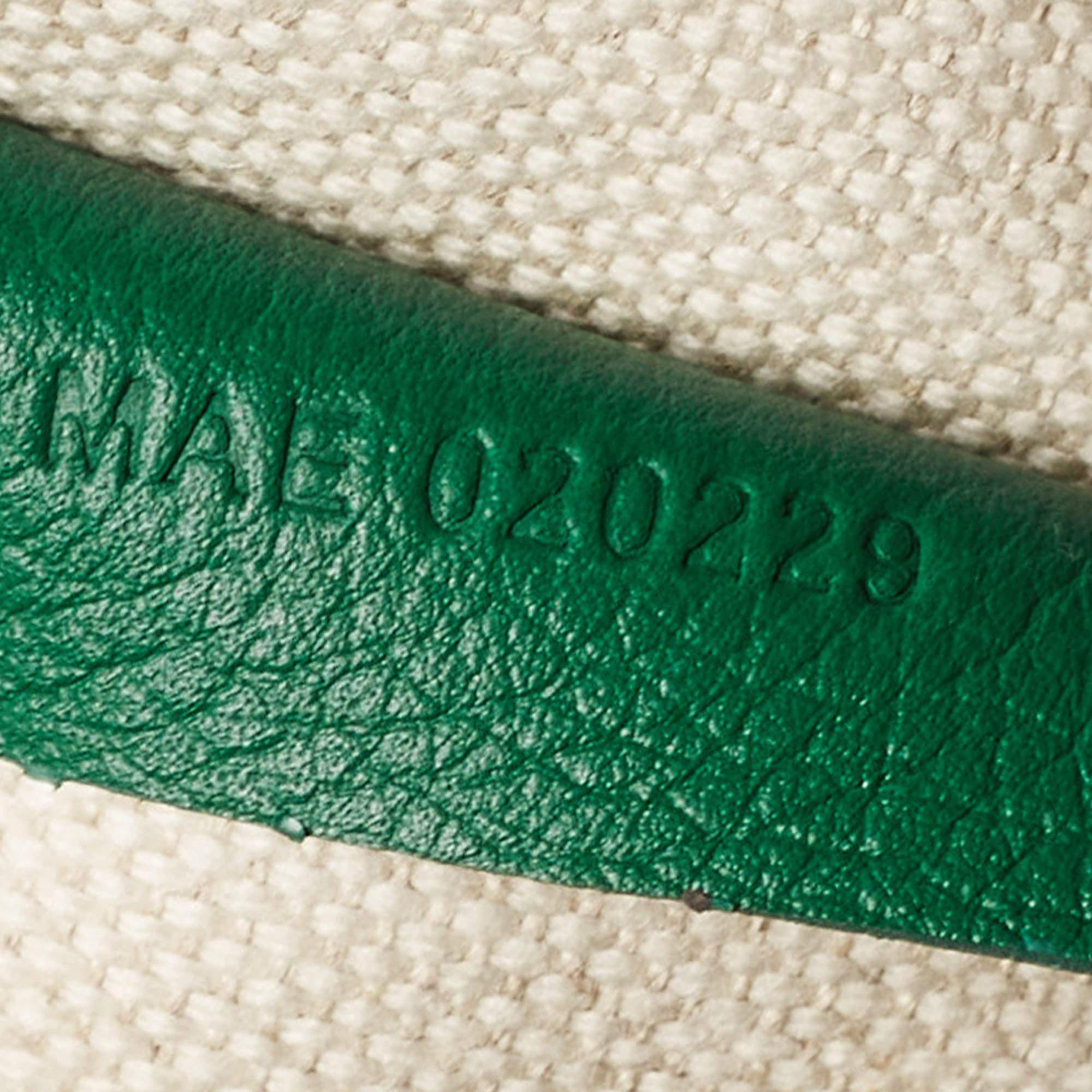 Goyard Grün Goyardine beschichtetes Segeltuch und Leder Villette Tote im Angebot 1