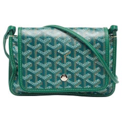 Goyard Grün Goyardine beschichtetes Segeltuch Plumet Crossbody Tasche