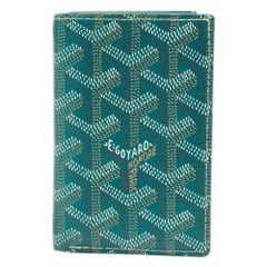 Goyard Green Goyardine Coated Canvas Saint Pierre Card Holder