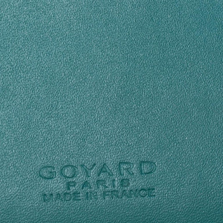 Goyard Blue Goyardine Coated Canvas Varenne Continental Wallet at 1stDibs