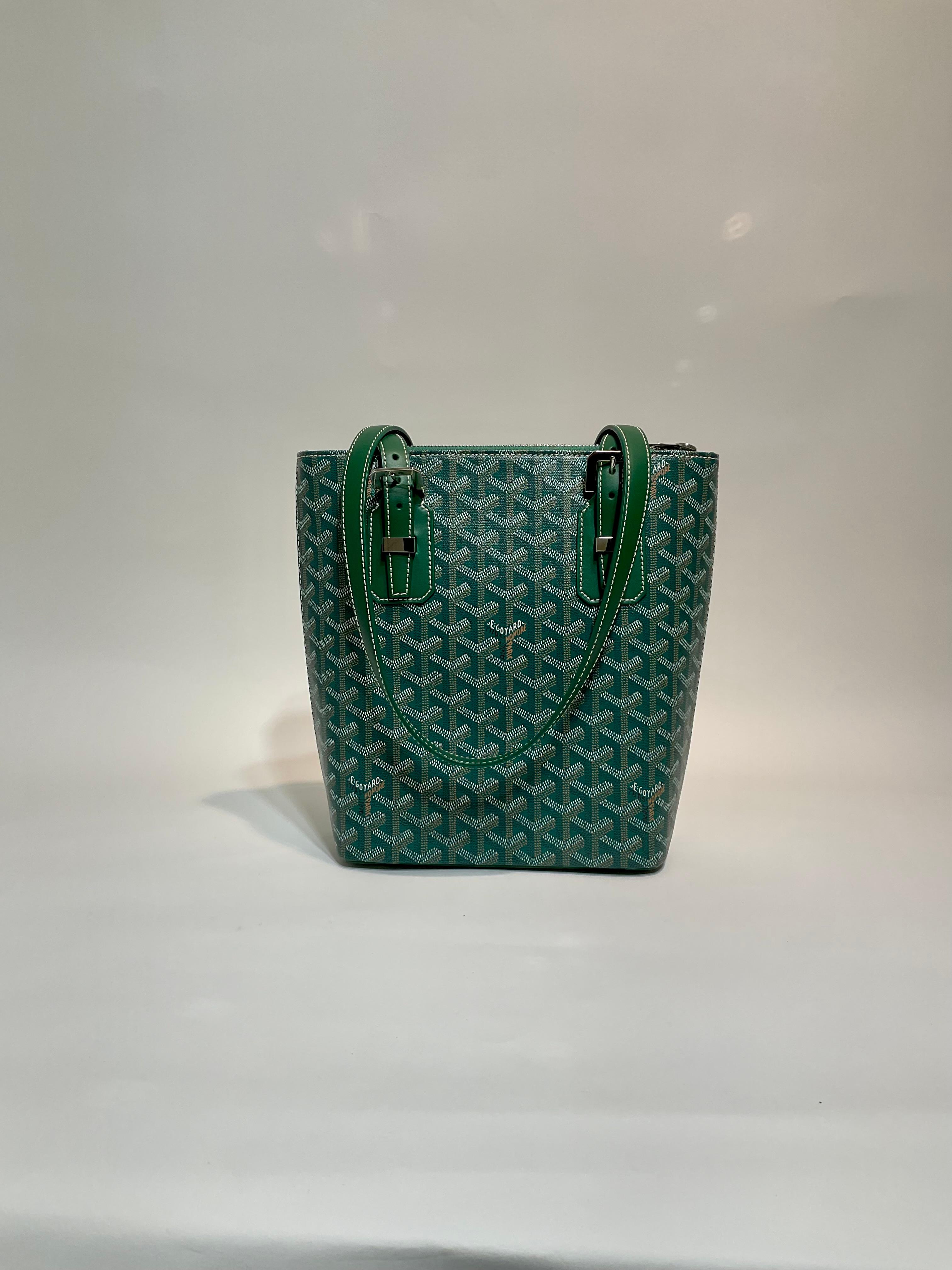 Women's Goyard Green Goyardine Mini Tote