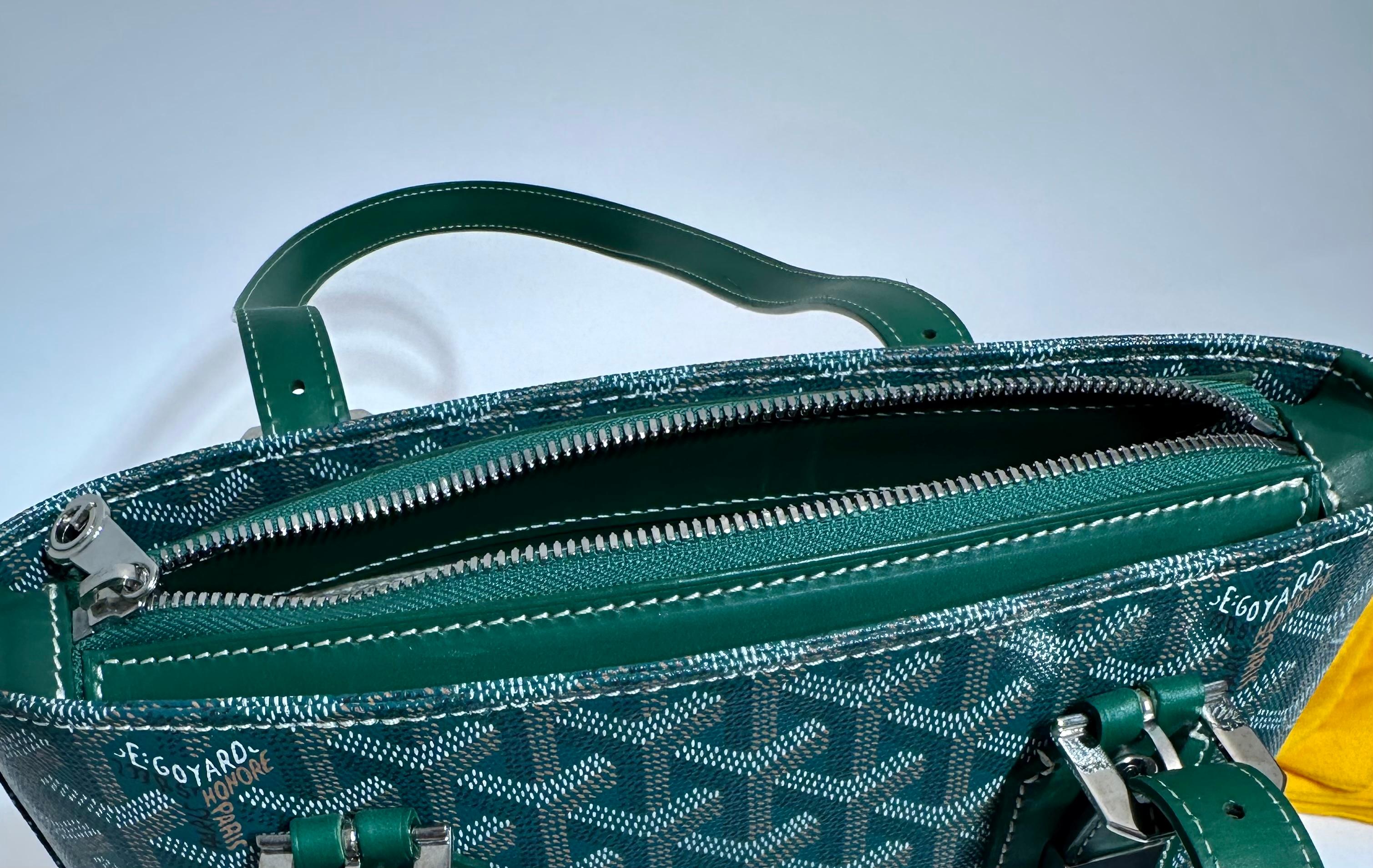 Goyard Green Goyardine Mini Tote 1