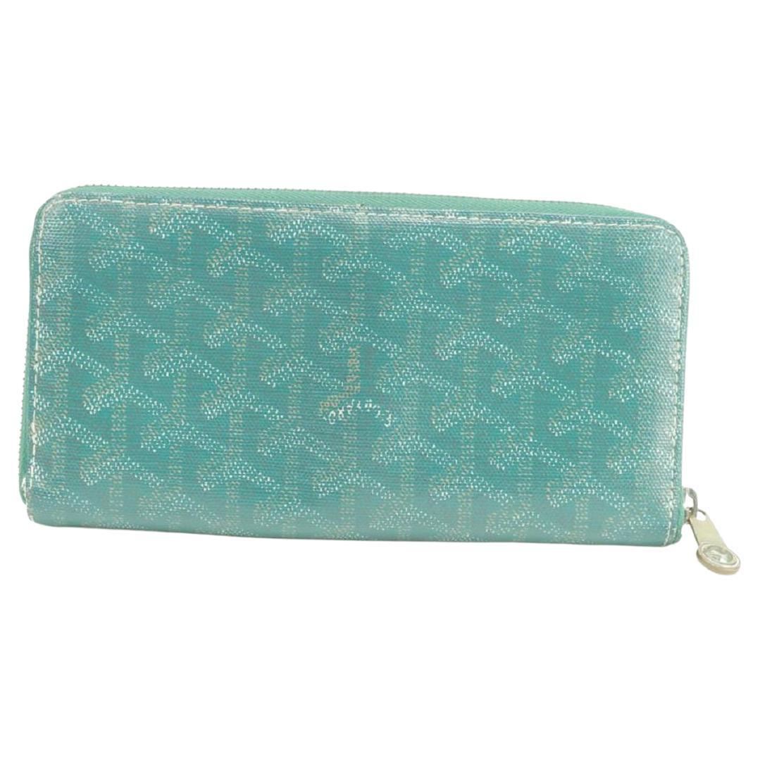 Goyard Green Matignon Gm Chevron Zip 224311 Wallet