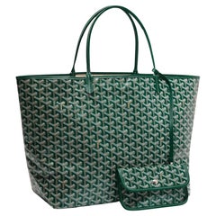 Used Goyard Green Saint Louis GM Tote Bag