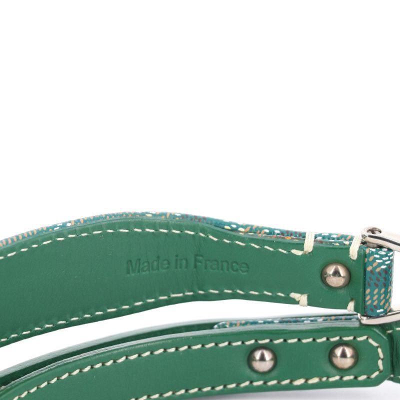 Gray Goyard Green Strap in Leather