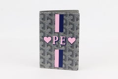 Goyard Grenelle Personalised Coated Canvas And Leather Passport Holder