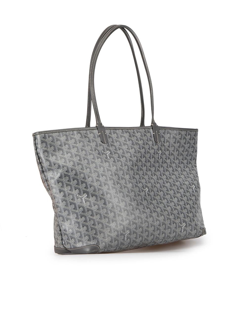 CONDITION is Very good. Minimal wear to bag is evident. Minimal wear to leather exterior with mild abrasion at the base corners, interior shows noticeable signs of use with marking seen throughout on this used Goyard designer resale item. Comes in