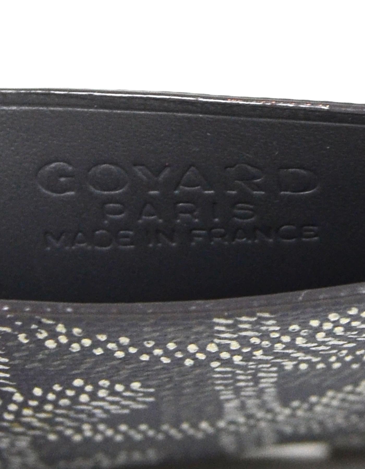 Goyard Grey Canvas Goyardine Card Holder In Excellent Condition In New York, NY