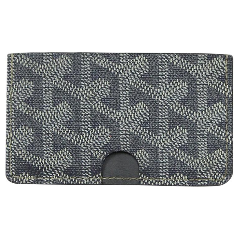 Goyard Grey Canvas Goyardine Card Holder