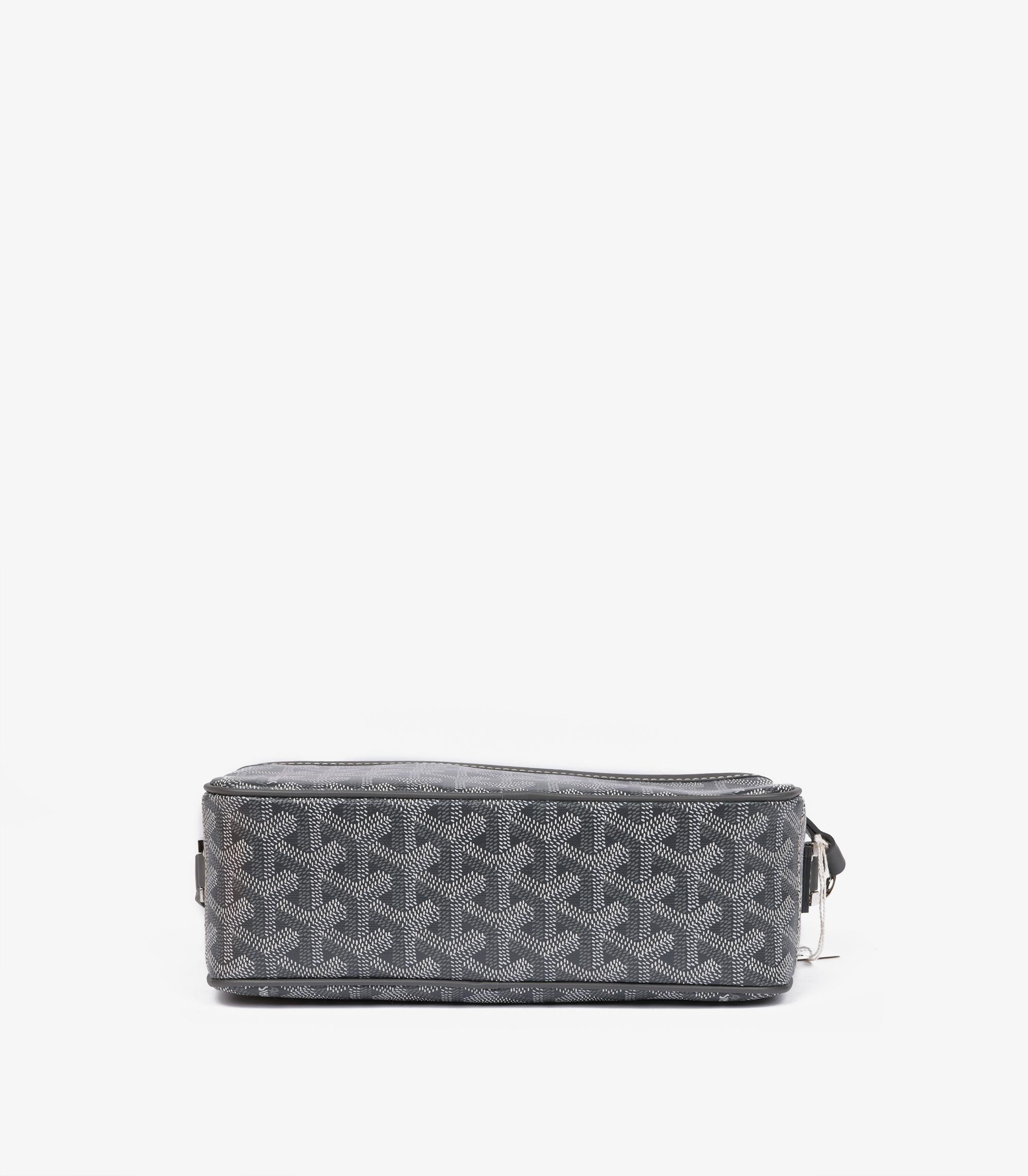 Goyard Grey Chevron Coated Canvas & Calfskin Leather Cap-Vert PM 2