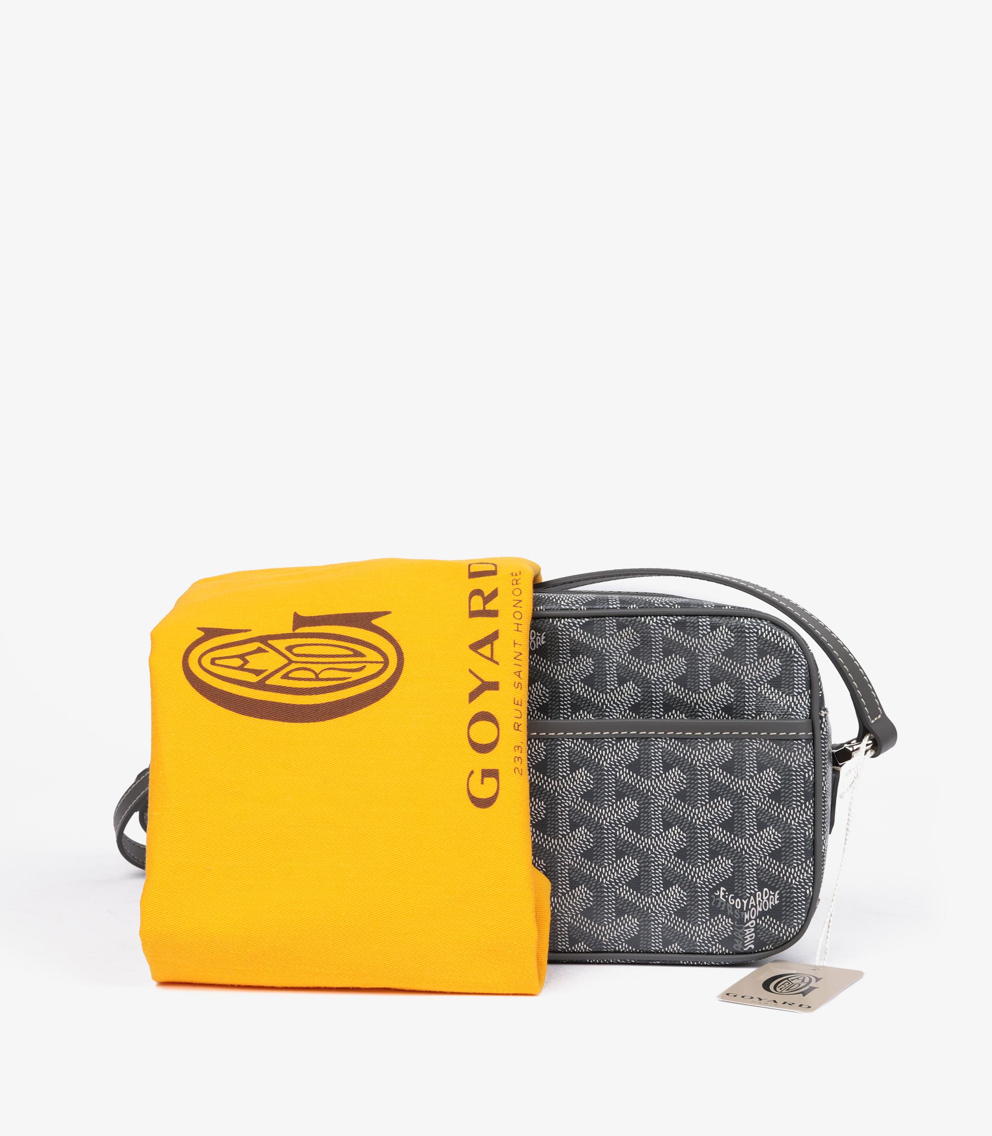 Goyard Grey Chevron Coated Canvas & Calfskin Leather Cap-Vert PM 3