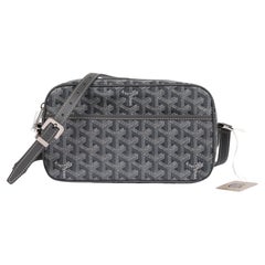 Goyard Grey Chevron Coated Canvas & Calfskin Leather Cap-Vert PM