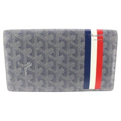 Goyard Grau Chevron Matignon Geldbörse 86gy629s