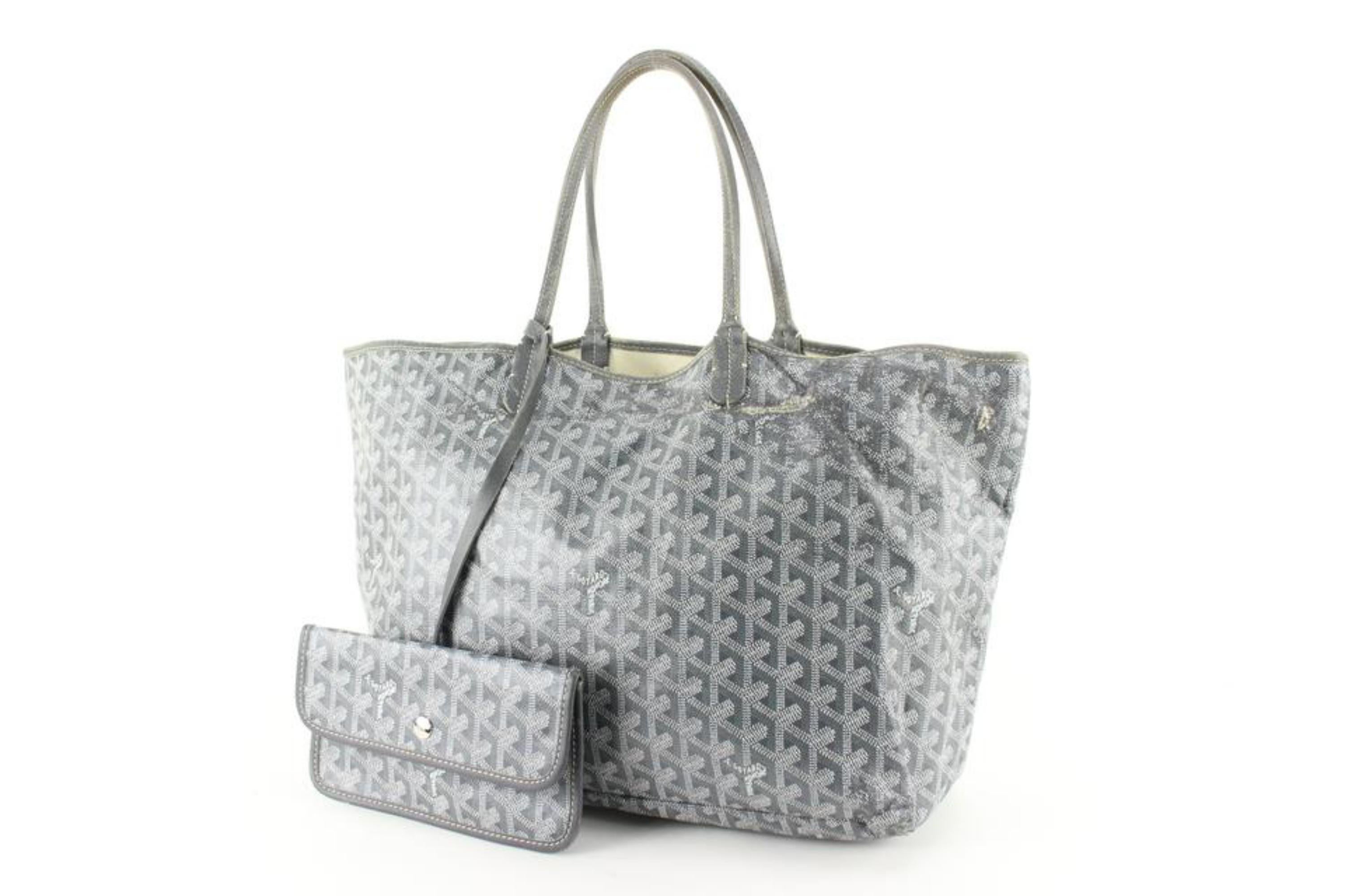Goyard Grey Chevron St Louis PM Tote 11gy630s 8